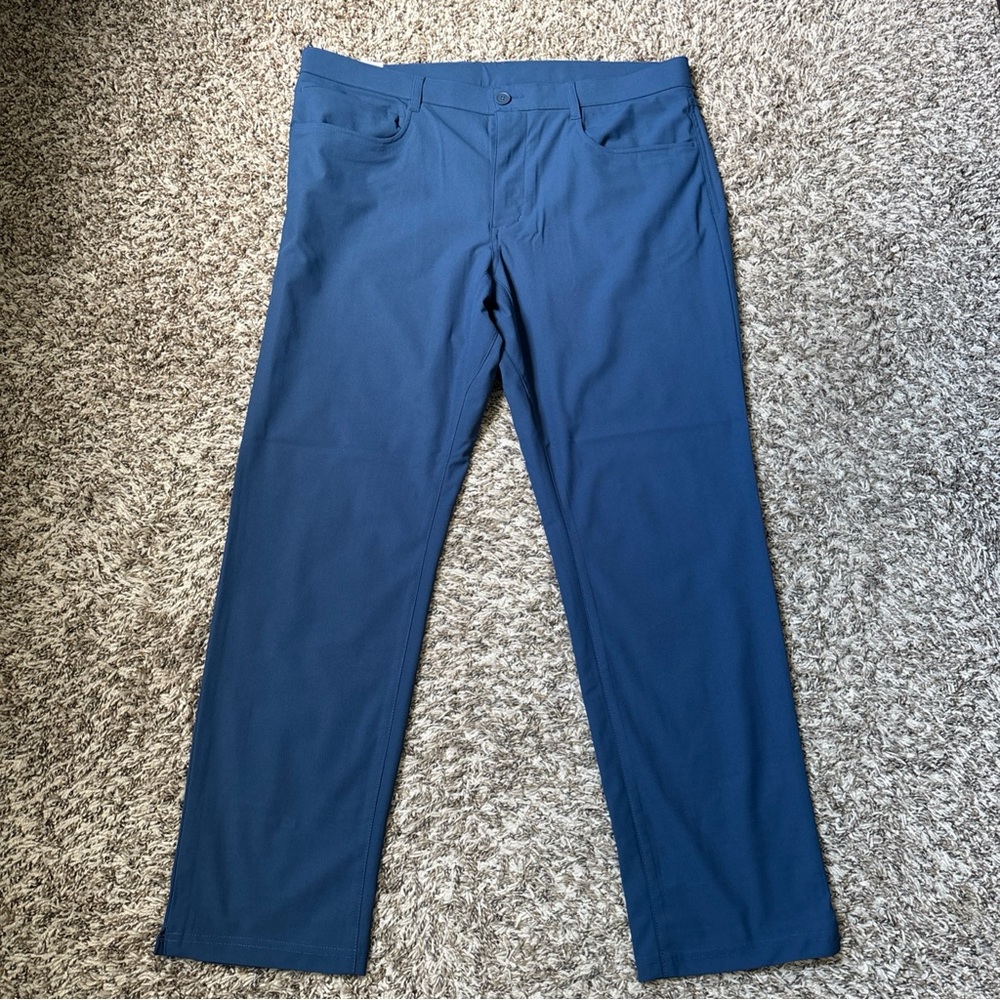 Penguin Sport 5 Pocket Tech Golf Pants Mens 36x30 Insignia Navy Blue, New